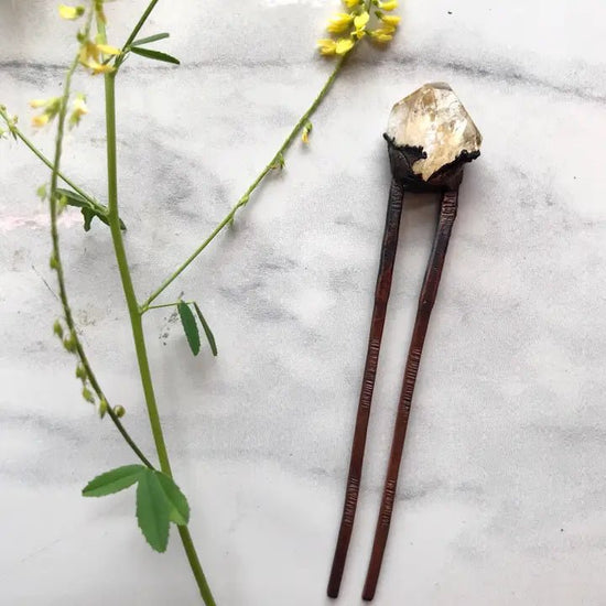 Aerow Gemstone Hairpins by Lexie Rundquist - Myth & Ink: Worlds of C.A. Smith