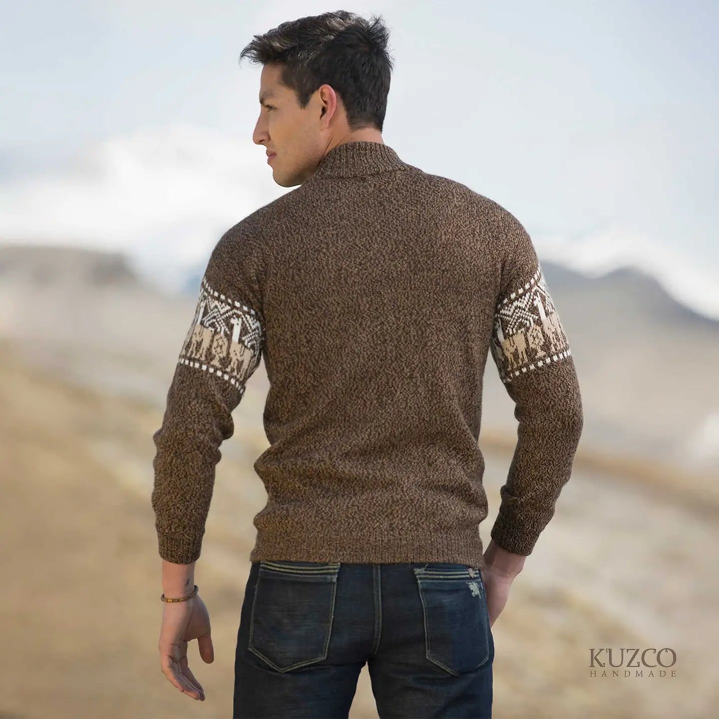 Alpaca Wool Zipped Cardigan - Andes Warm Traveler's Wrap - Myth & Ink: Worlds of C.A. Smith