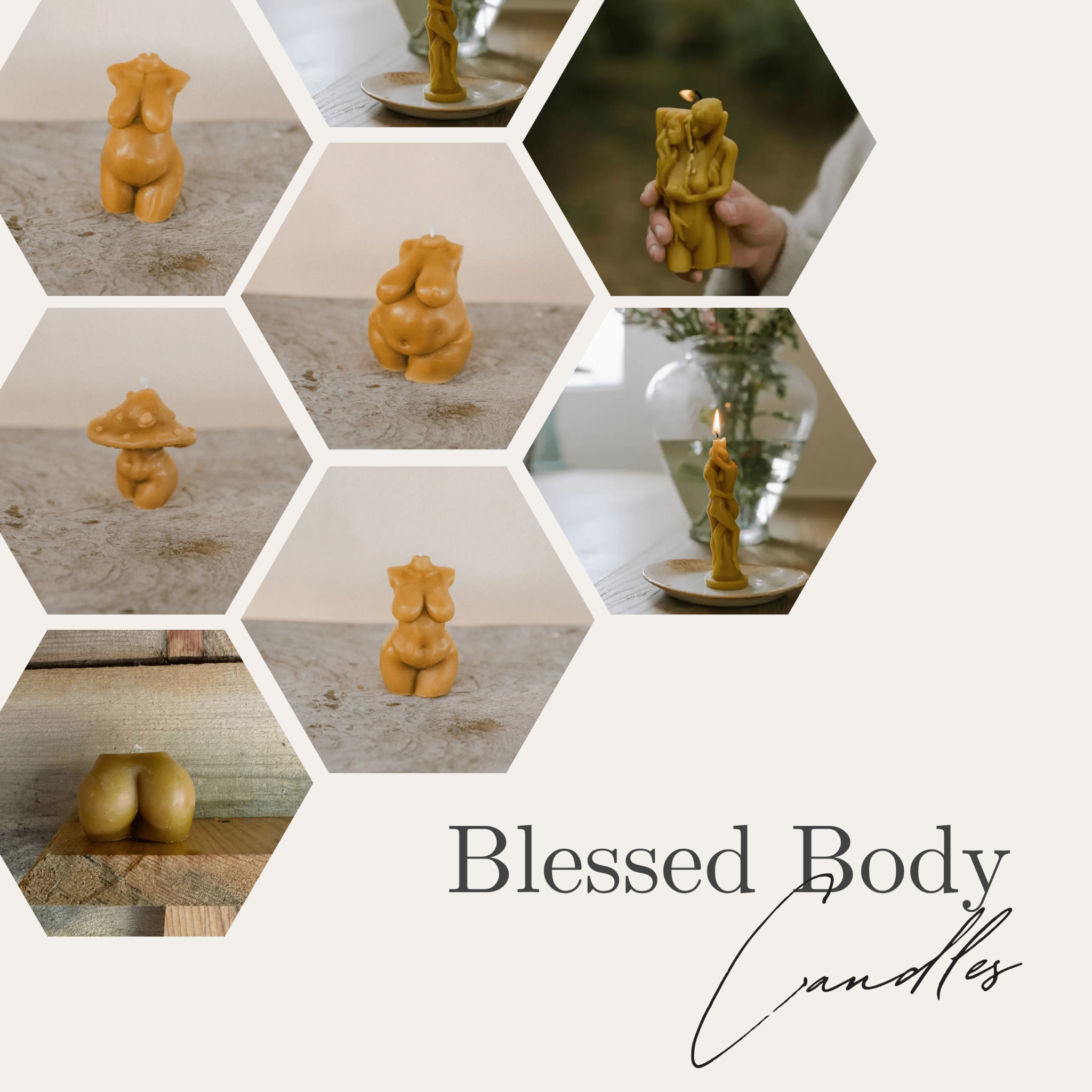 Blessed Bodies Beeswax Candles - Myth & Ink: Worlds of C.A. Smith
