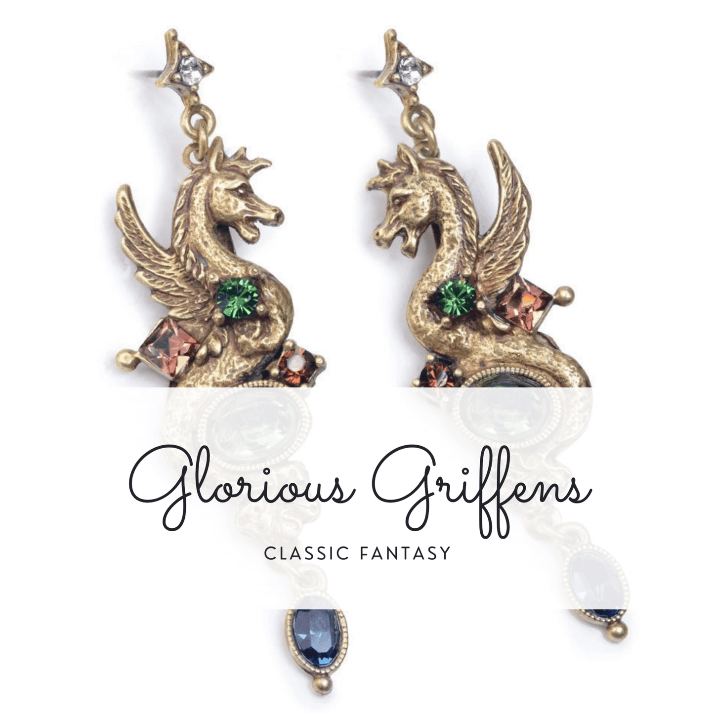 Guardian Griffon Earrings - Myth & Ink: Worlds of C.A. Smith