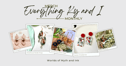 Merch Monthly: Gardenlight Adornments Polymer Earrings - Myth & Ink: Worlds of C.A. Smith