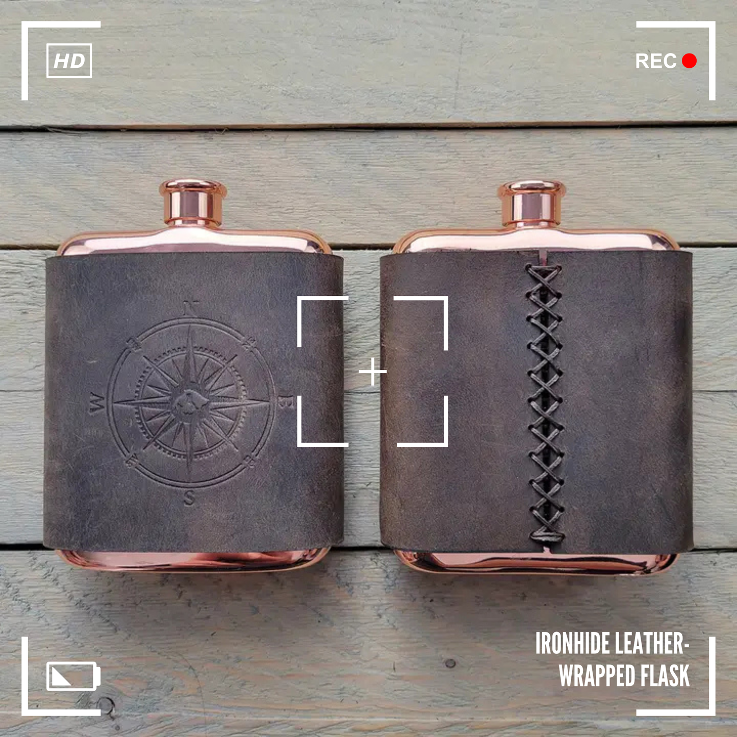 The Ironhide Leather-Wrapped Flask