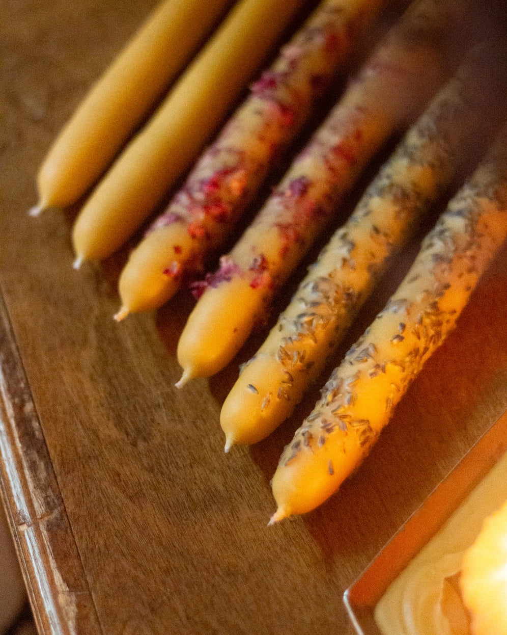 Bud & Bloom Rolled Spring Beeswax Tapers