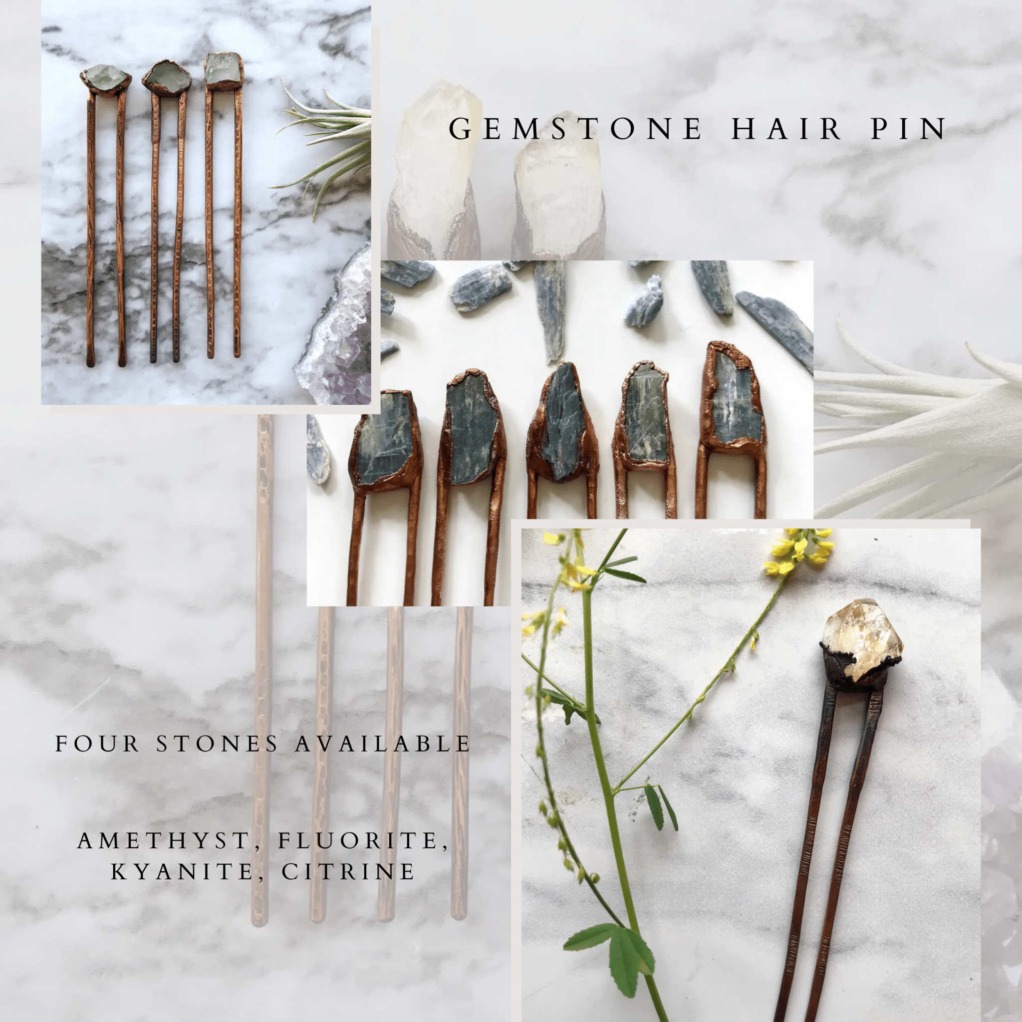 Aerow Gemstone Hairpins by Lexie Rundquist - Myth & Ink: Worlds of C.A. Smith
