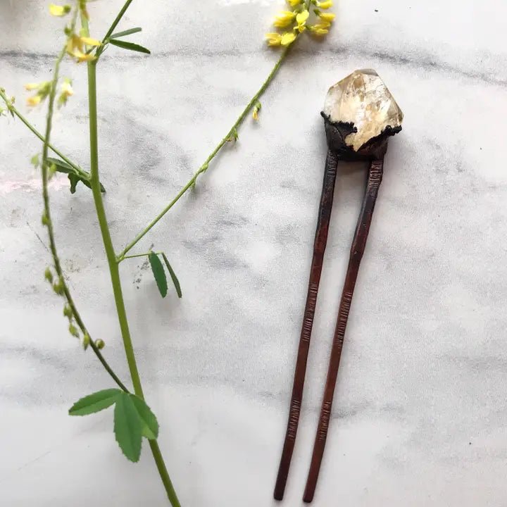 Aerow Gemstone Hairpins by Lexie Rundquist - Myth & Ink: Worlds of C.A. Smith
