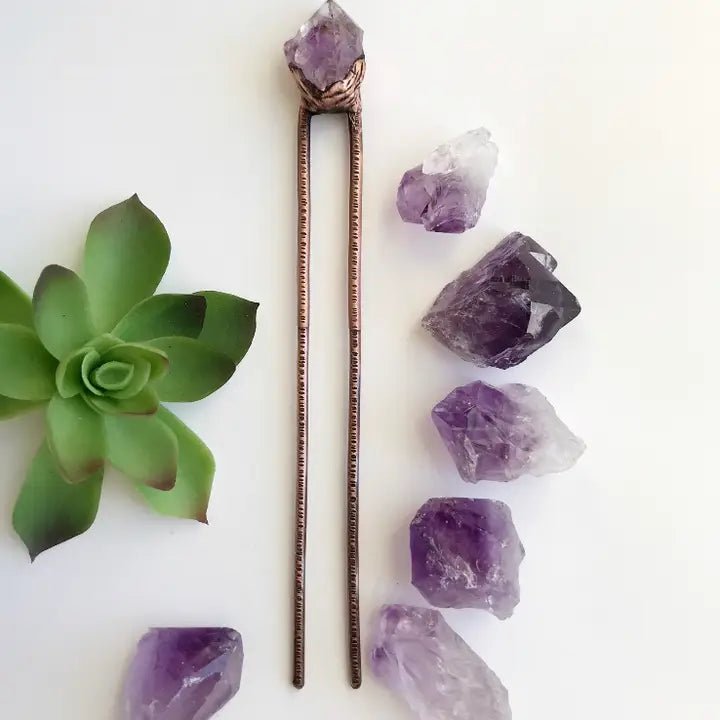 Aerow Gemstone Hairpins by Lexie Rundquist - Myth & Ink: Worlds of C.A. Smith