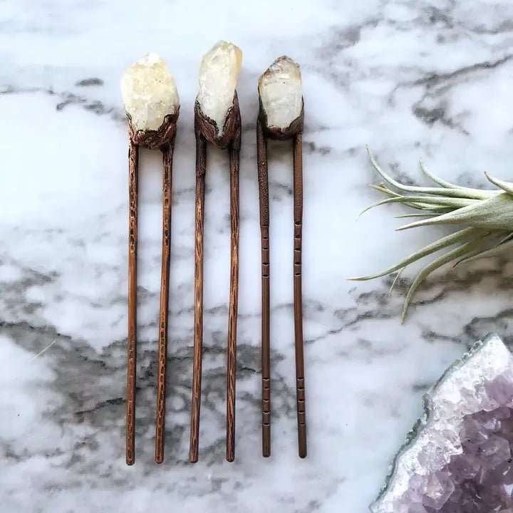 Aerow Gemstone Hairpins by Lexie Rundquist - Myth & Ink: Worlds of C.A. Smith
