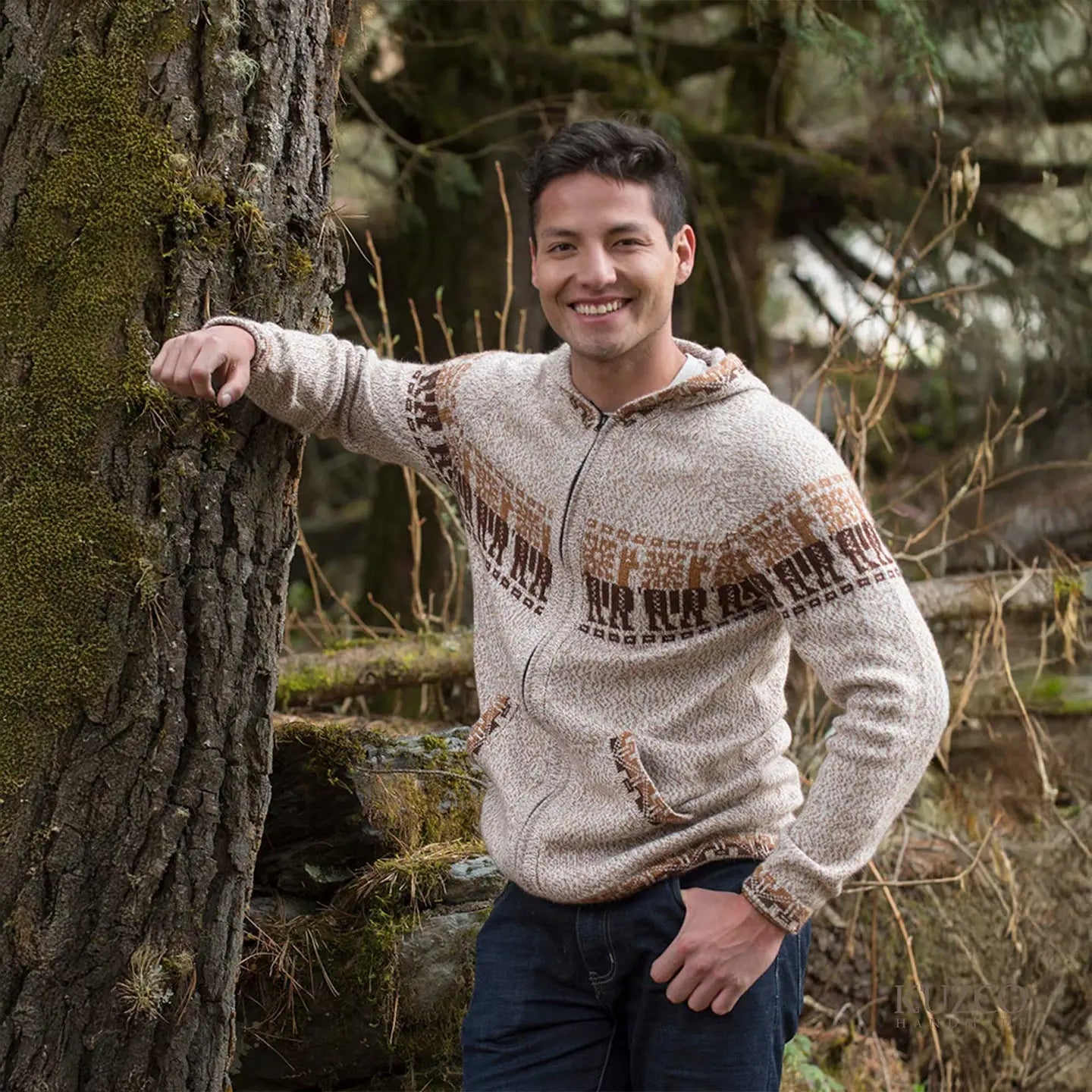 Alpaca Wool Zipped Cardigan - Andes Warm Traveler's Wrap - Myth & Ink: Worlds of C.A. Smith