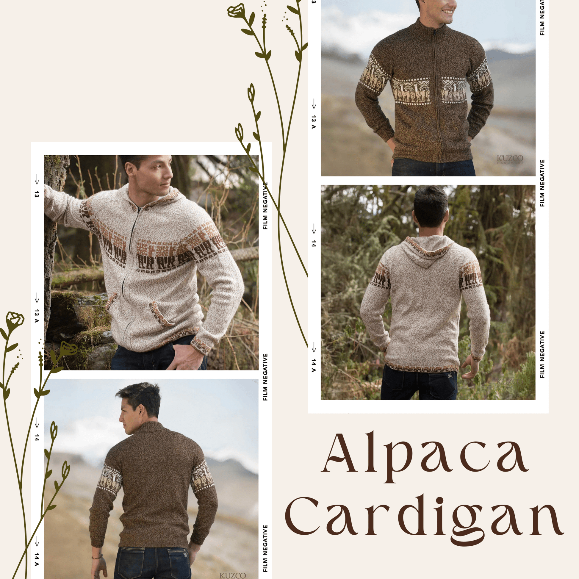 Alpaca Wool Zipped Cardigan - Andes Warm Traveler's Wrap - Myth & Ink: Worlds of C.A. Smith