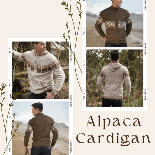 Alpaca Wool Zipped Cardigan - Andes Warm Traveler's Wrap - Myth & Ink: Worlds of C.A. Smith