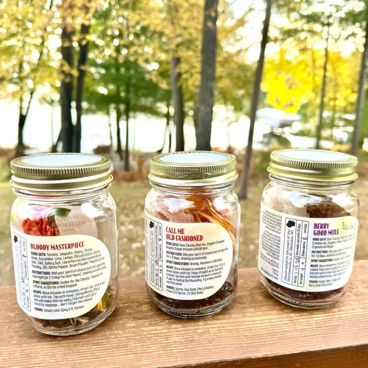 The Northwoods Cocktail & Mocktail Infusion Jars