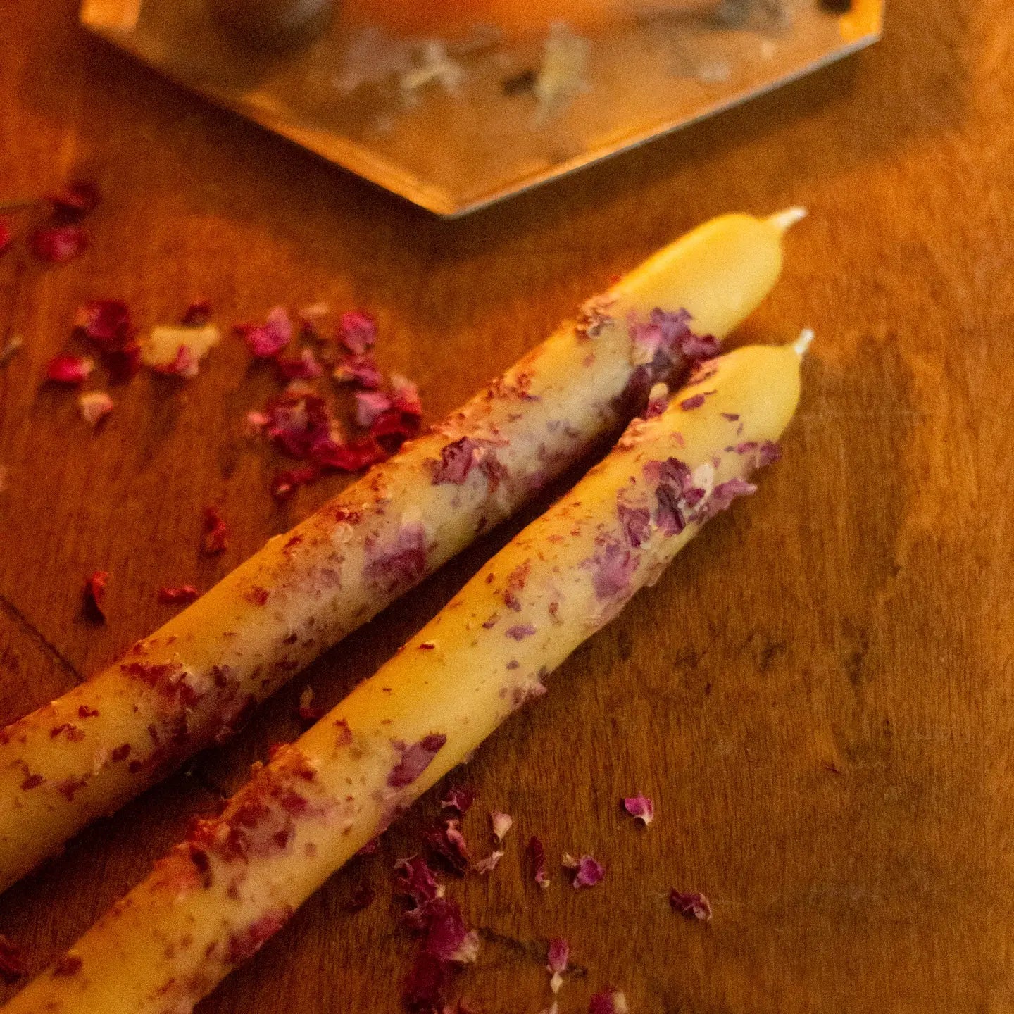 Bud & Bloom Rolled Spring Beeswax Tapers - Myth & Ink: Worlds of C.A. Smith