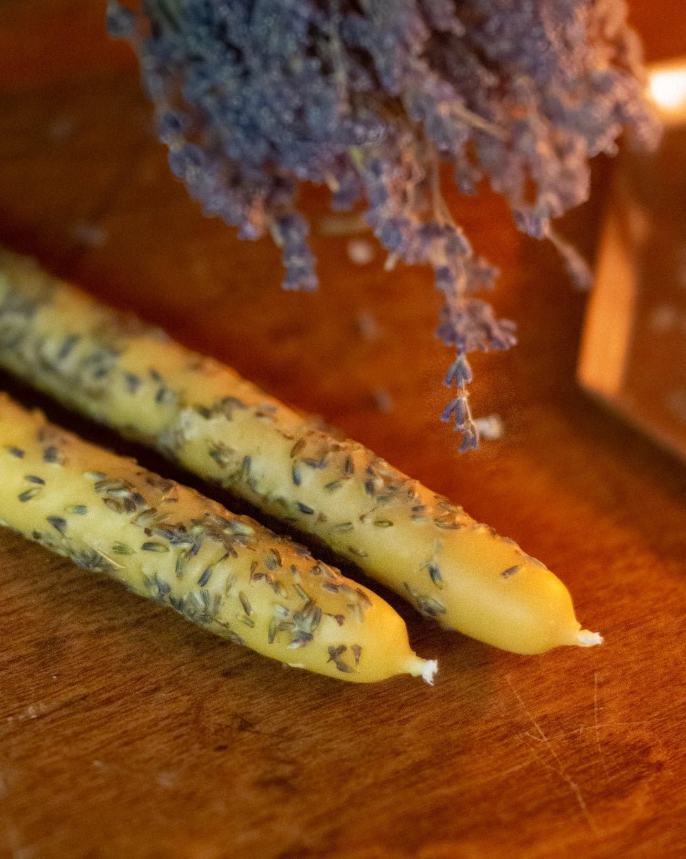 Bud & Bloom Rolled Spring Beeswax Tapers - Myth & Ink: Worlds of C.A. Smith