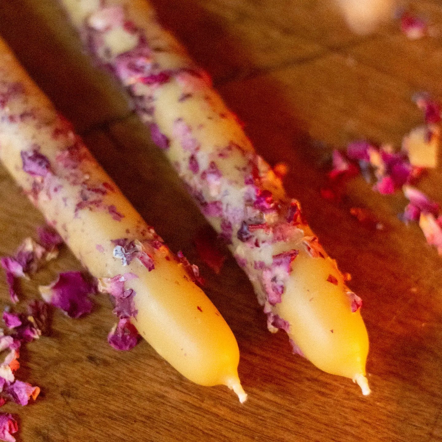 Bud & Bloom Rolled Spring Beeswax Tapers - Myth & Ink: Worlds of C.A. Smith