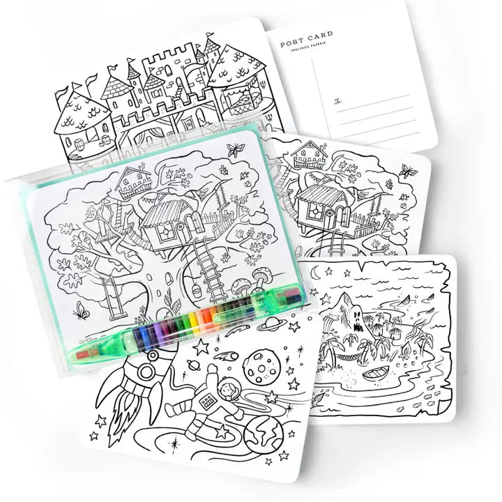 Creative Colorings Color - In Postcard Kit - Myth & Ink: Worlds of C.A. Smith