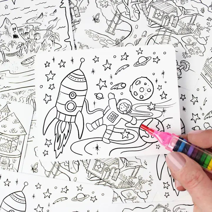 Creative Colorings Color - In Postcard Kit - Myth & Ink: Worlds of C.A. Smith