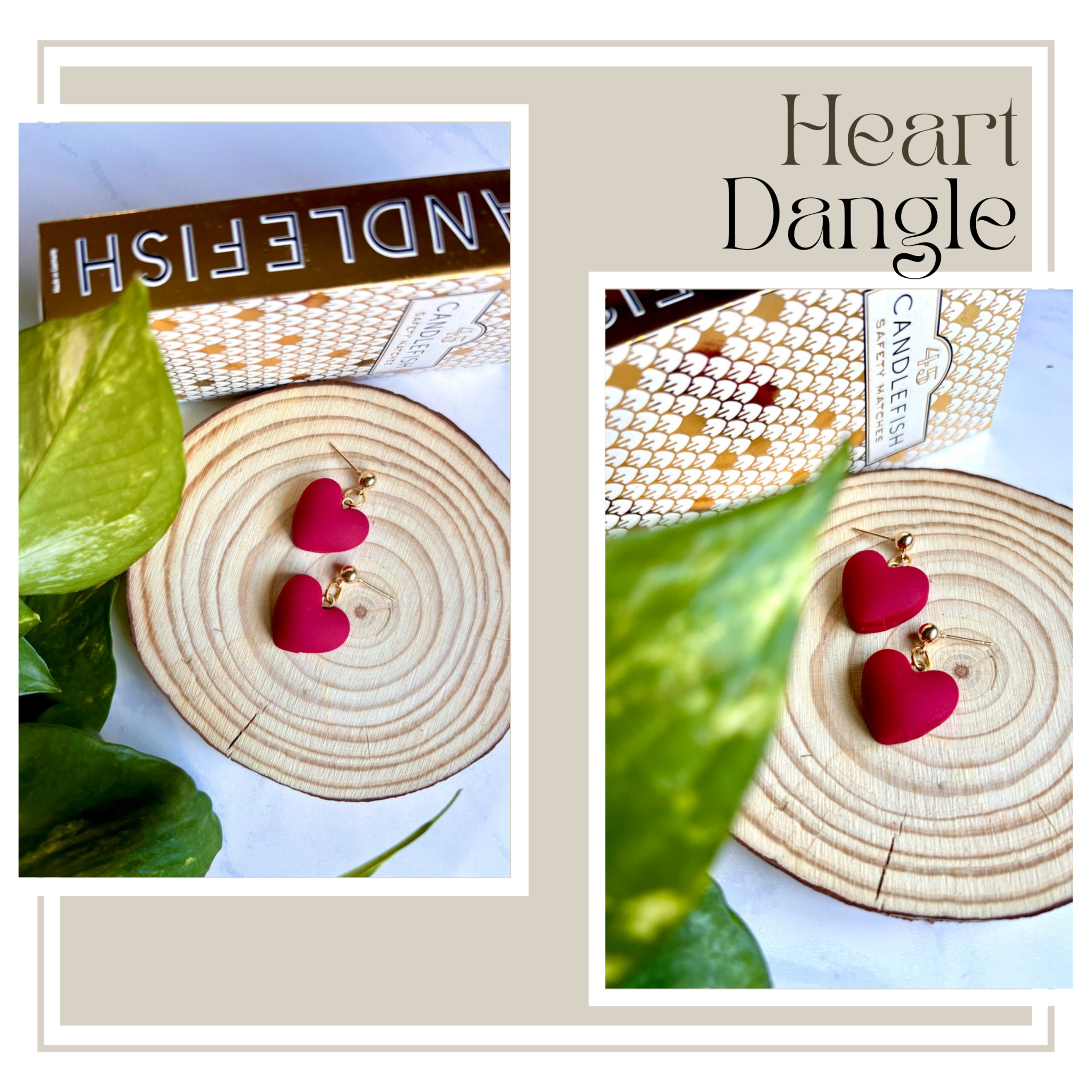 Gardenlight Adornments: Floral & Heart Earrings for Springtide (Choose Your Pair) - Myth & Ink: Worlds of C.A. Smith
