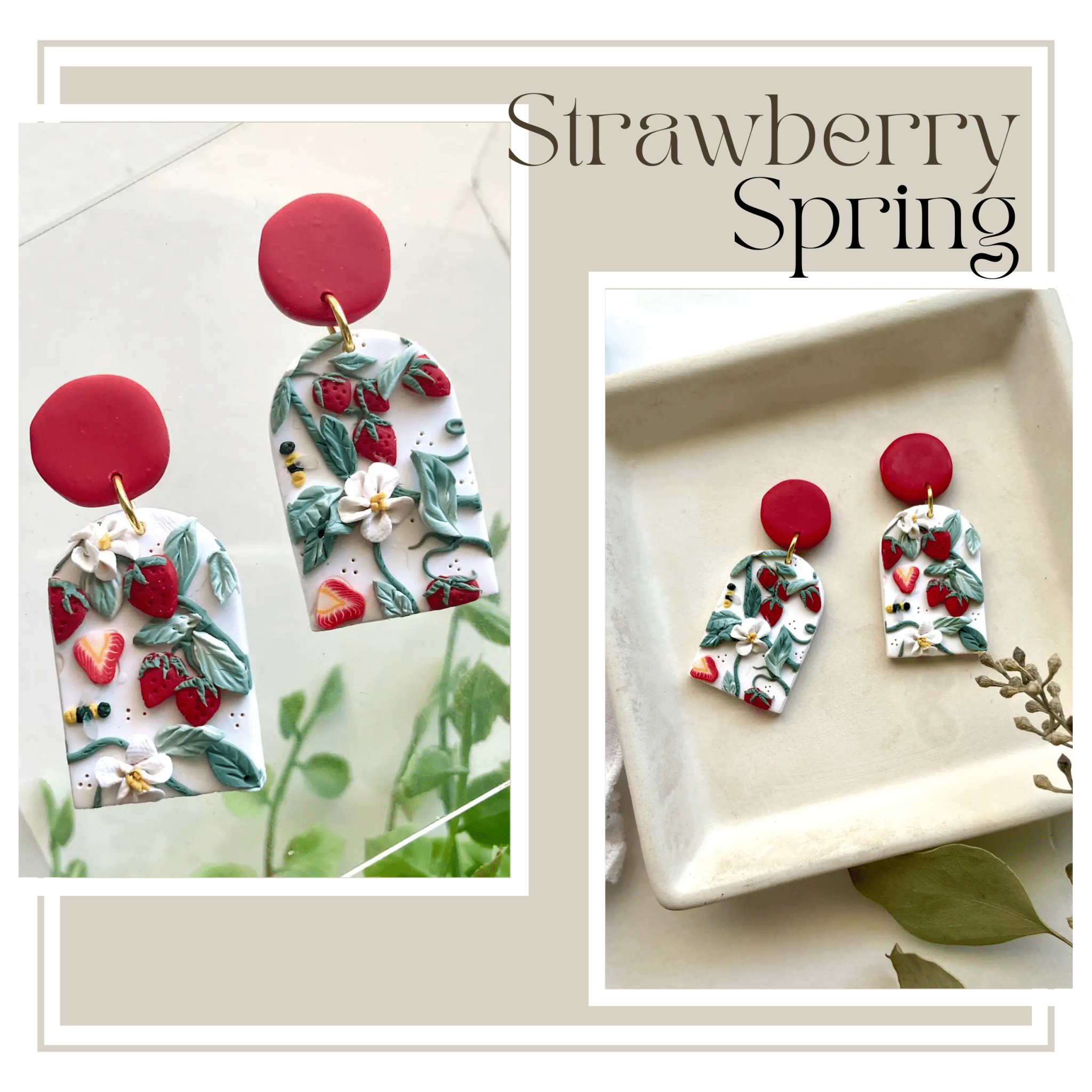 Gardenlight Adornments: Floral & Heart Earrings for Springtide (Choose Your Pair) - Myth & Ink: Worlds of C.A. Smith