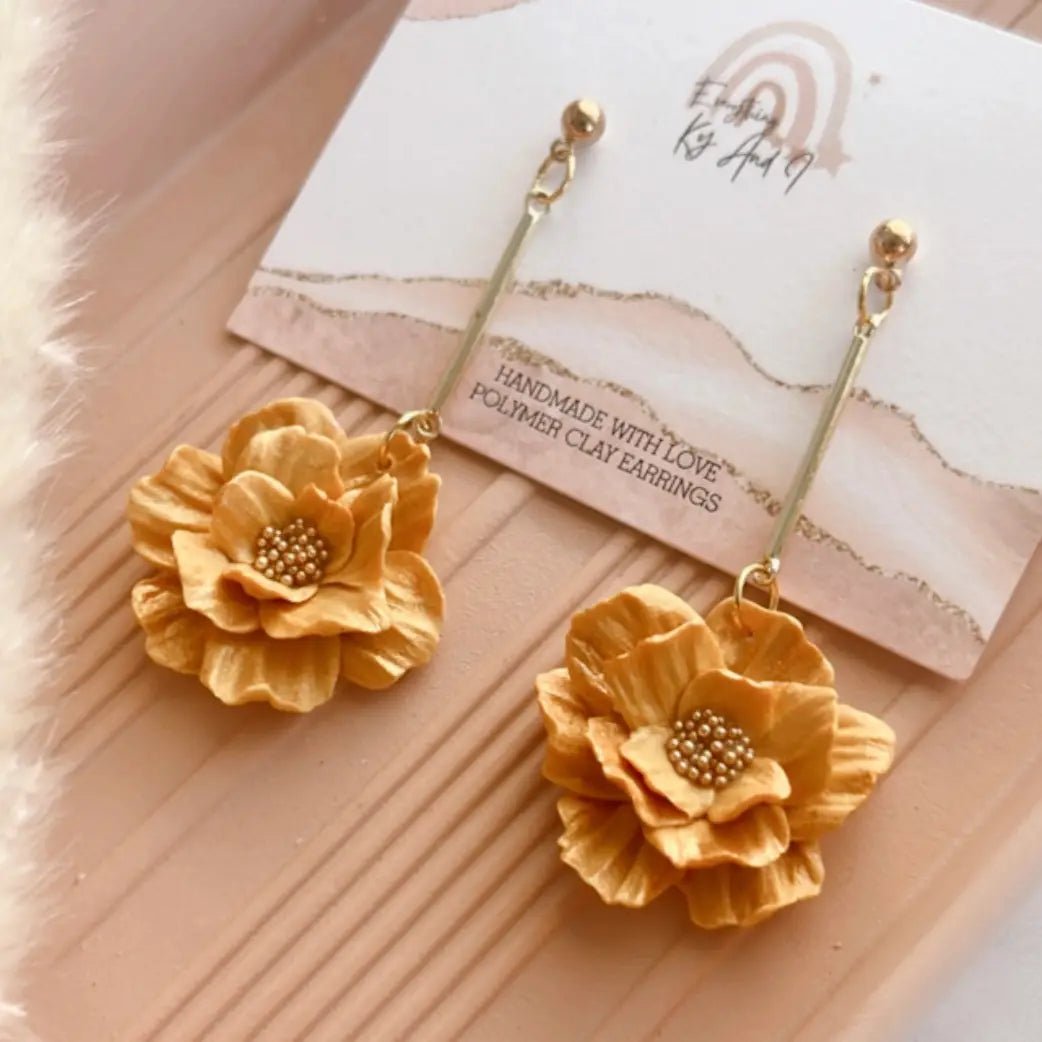 Gardenlight Adornments: Floral & Heart Earrings for Springtide (Choose Your Pair) - Myth & Ink: Worlds of C.A. Smith