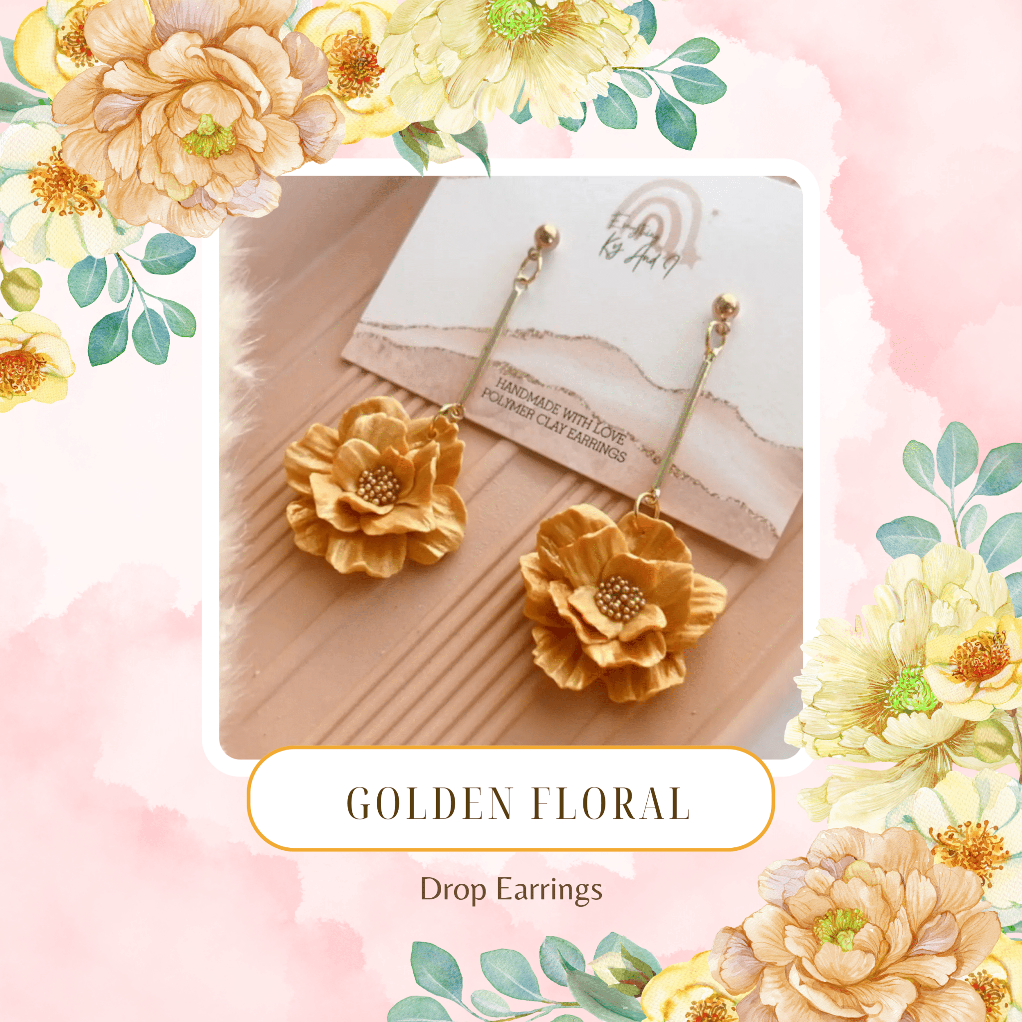 Gardenlight Adornments: Floral & Heart Earrings for Springtide (Choose Your Pair) - Myth & Ink: Worlds of C.A. Smith