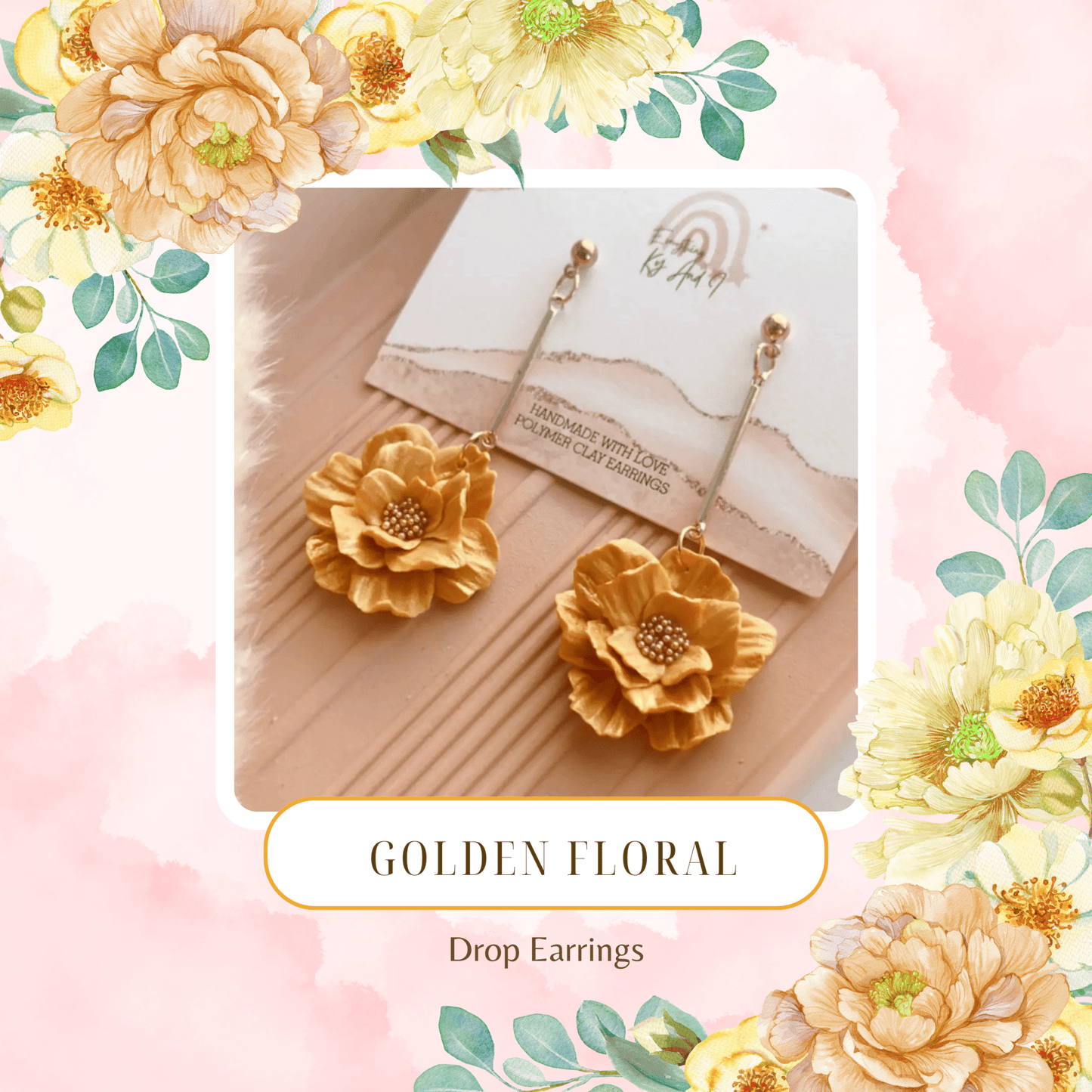 Gardenlight Adornments: Floral & Heart Earrings for Springtide (Choose Your Pair) - Myth & Ink: Worlds of C.A. Smith