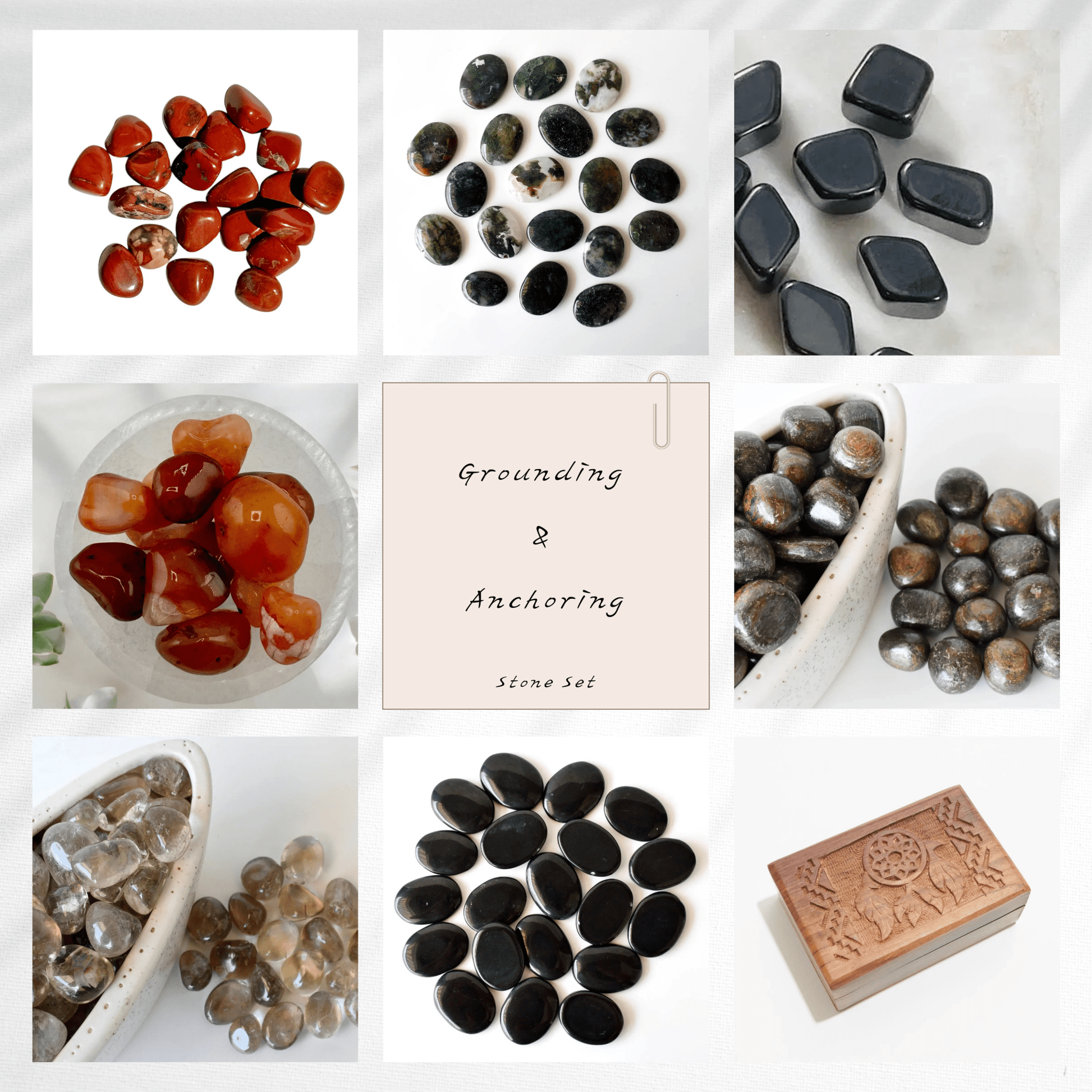 Grounding and Anchoring Tumbled Stone Set - Myth & Ink: Worlds of C.A. Smith