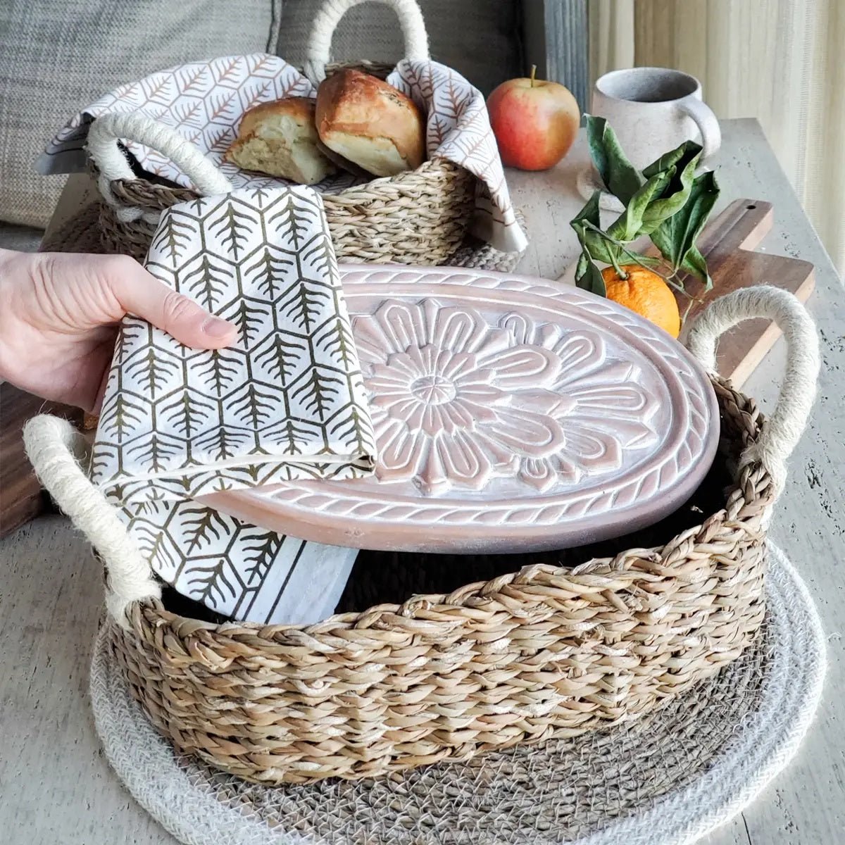 Handwoven Bread Basket & Warmer - Myth & Ink: Worlds of C.A. Smith