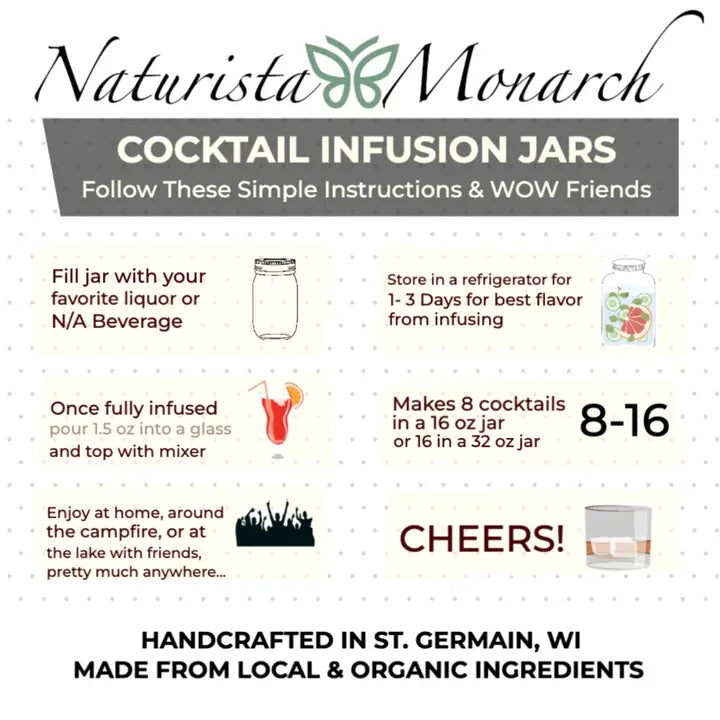 The Northwoods Cocktail & Mocktail Infusion Jars