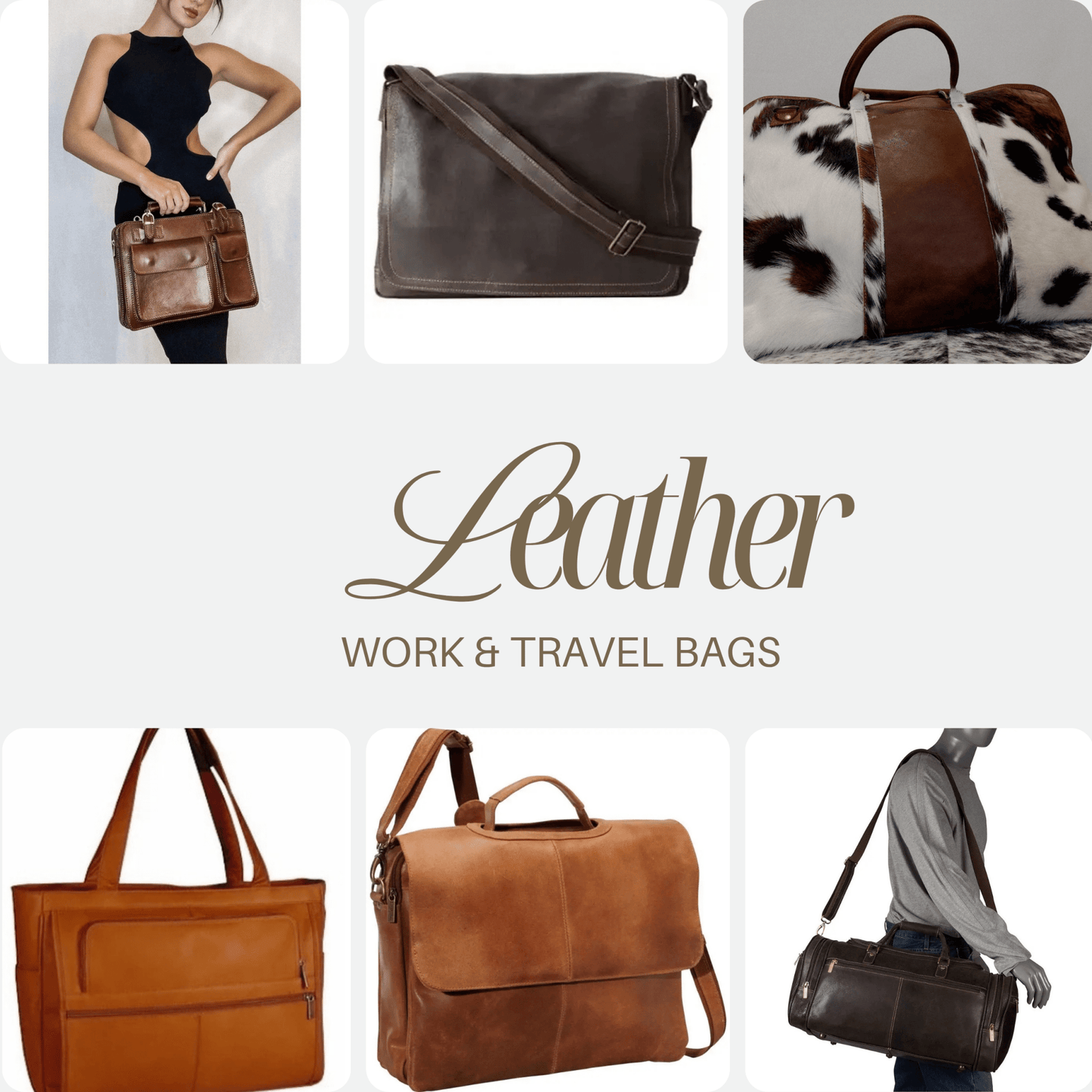 Large Leather Work and Travel Bags - Myth & Ink: Worlds of C.A. Smith