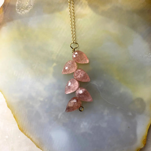 Leaf Tear Drop Stone Necklace - Myth & Ink: Worlds of C.A. Smith