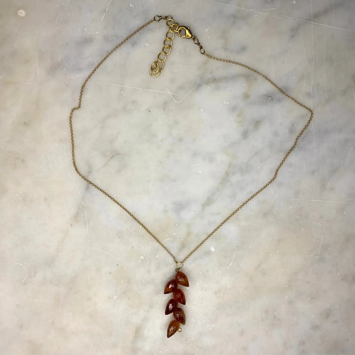 Leaf Tear Drop Stone Necklace - Myth & Ink: Worlds of C.A. Smith