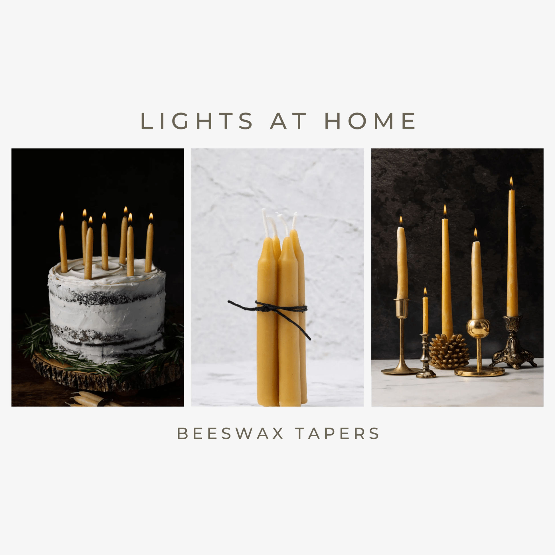Lights at Home Beeswax Tapers - Myth & Ink: Worlds of C.A. Smith