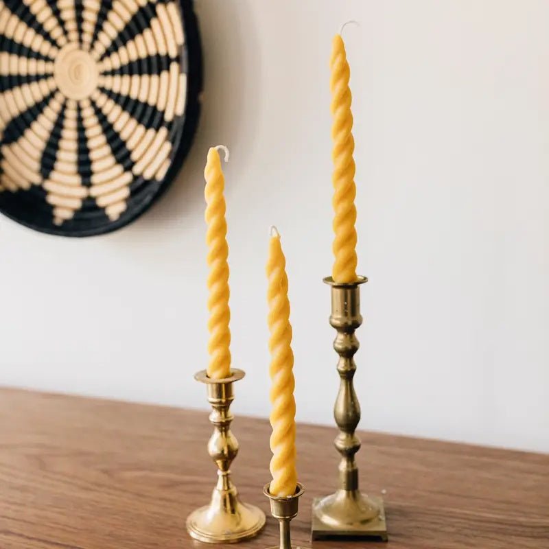 Natural Beeswax Taper Candles - Myth & Ink: Worlds of C.A. Smith