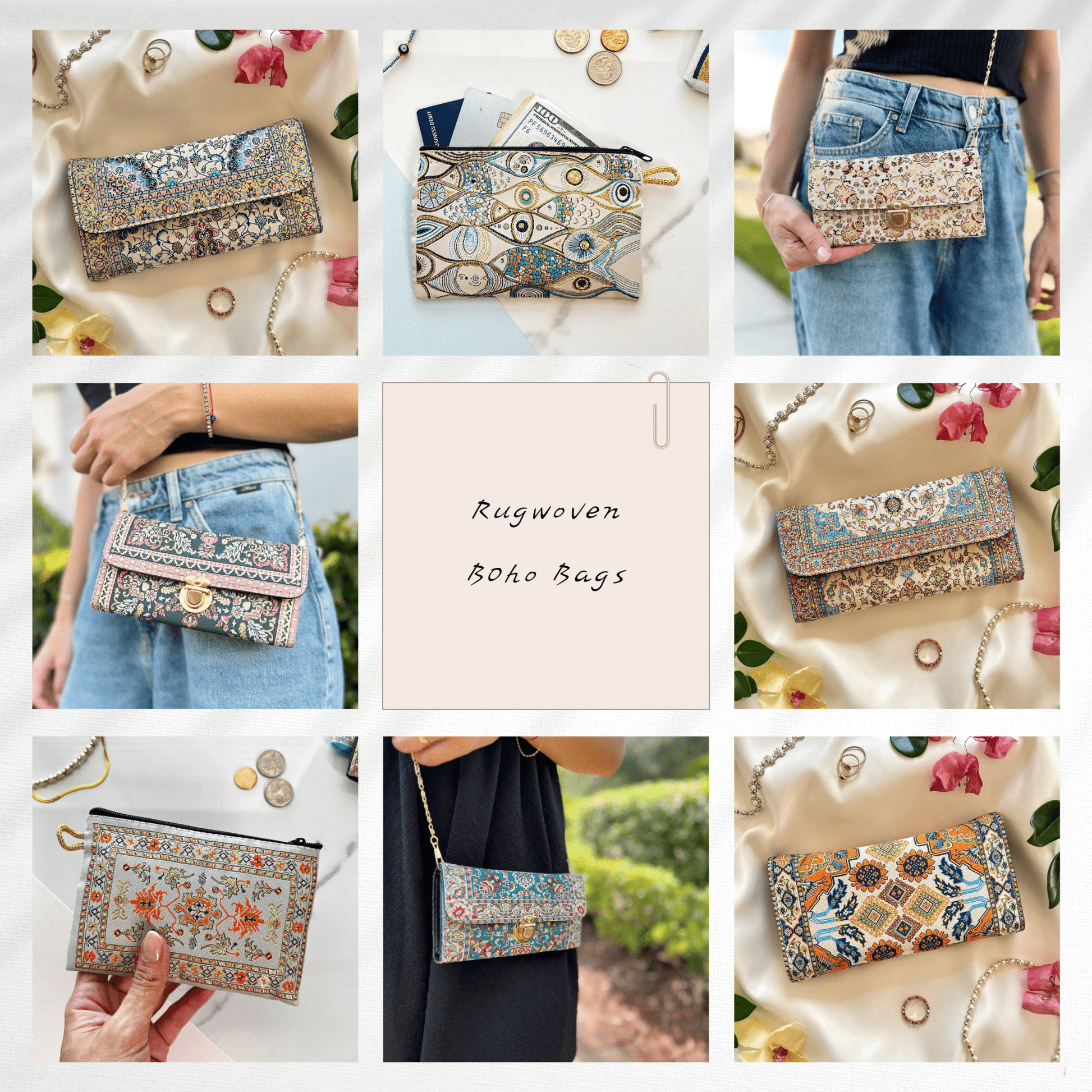 Rugwoven Boho Bag Collection - Myth & Ink: Worlds of C.A. Smith