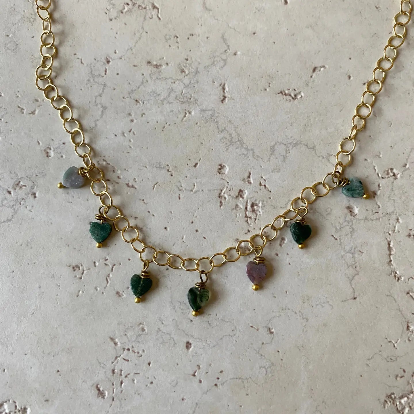 Seven Hearts Stone Charm Necklace - Myth & Ink: Worlds of C.A. Smith
