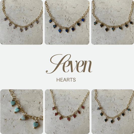 Seven Hearts Stone Charm Necklace - Myth & Ink: Worlds of C.A. Smith