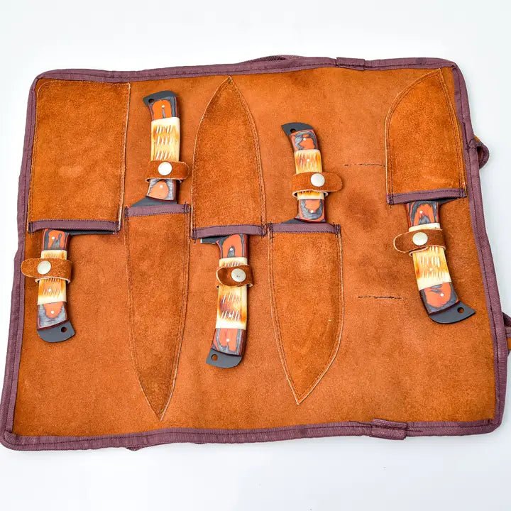 The Field Kitchen Hand-Forged Knife Set - Myth & Ink: Worlds of C.A. Smith