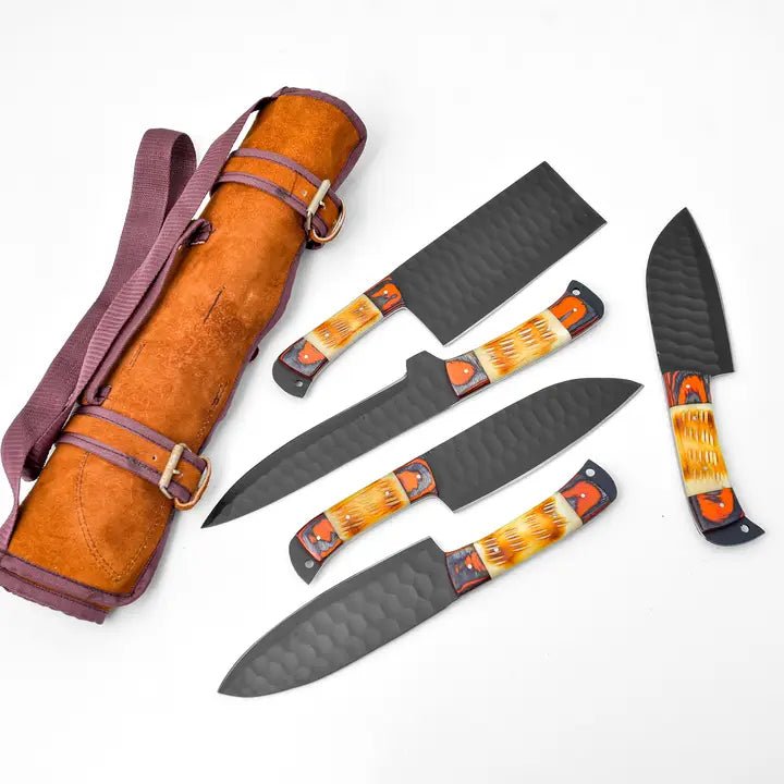 The Field Kitchen Hand-Forged Knife Set - Myth & Ink: Worlds of C.A. Smith