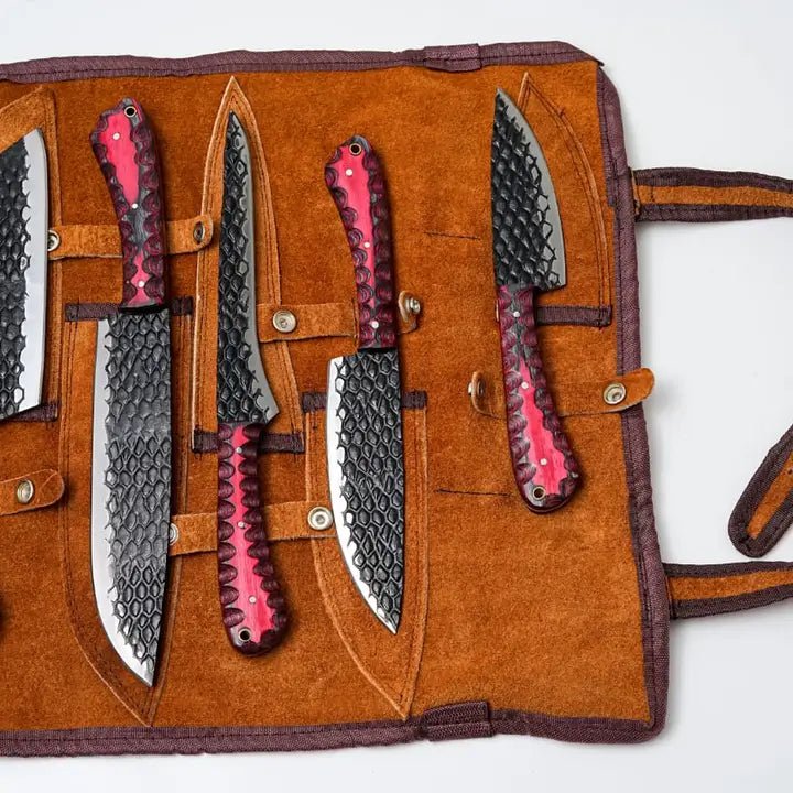 The Field Kitchen Hand-Forged Knife Set - Myth & Ink: Worlds of C.A. Smith