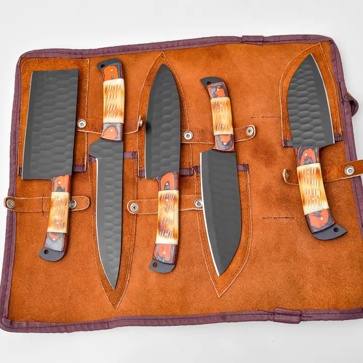 The Field Kitchen Hand-Forged Knife Set - Myth & Ink: Worlds of C.A. Smith