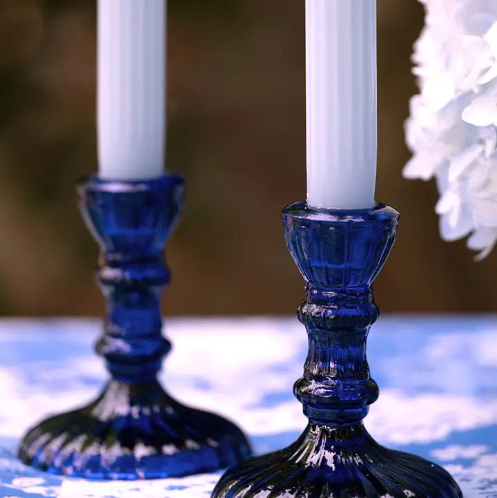 Vintage Glass Candlesticks - Myth & Ink: Worlds of C.A. Smith