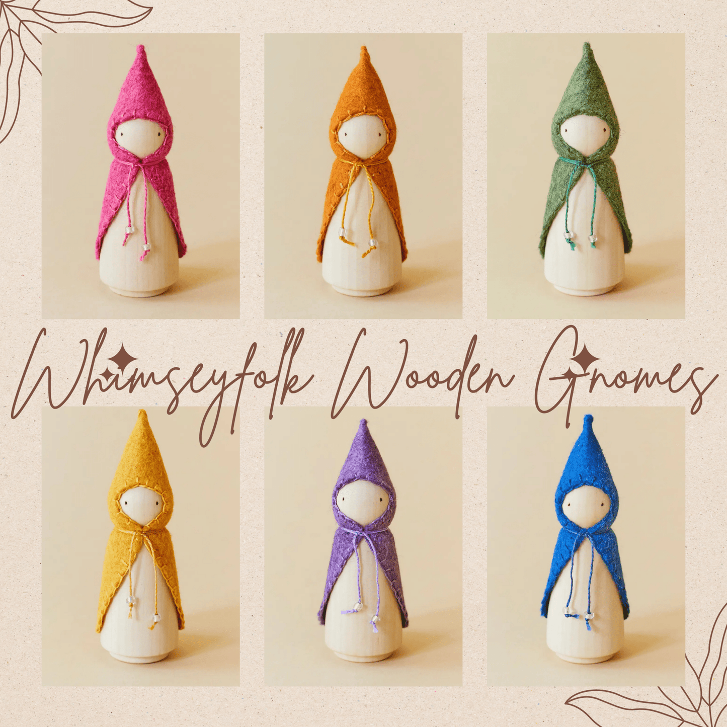 Whimsyfolk Handcrafted Wooden Gnomes - Myth & Ink: Worlds of C.A. Smith